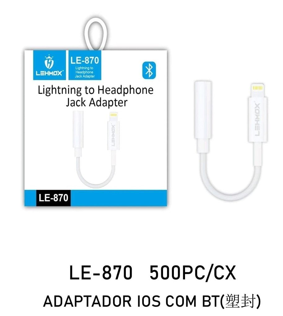 ADAPTADOR DE AUDIO P2 PARA IOS LEHMOX