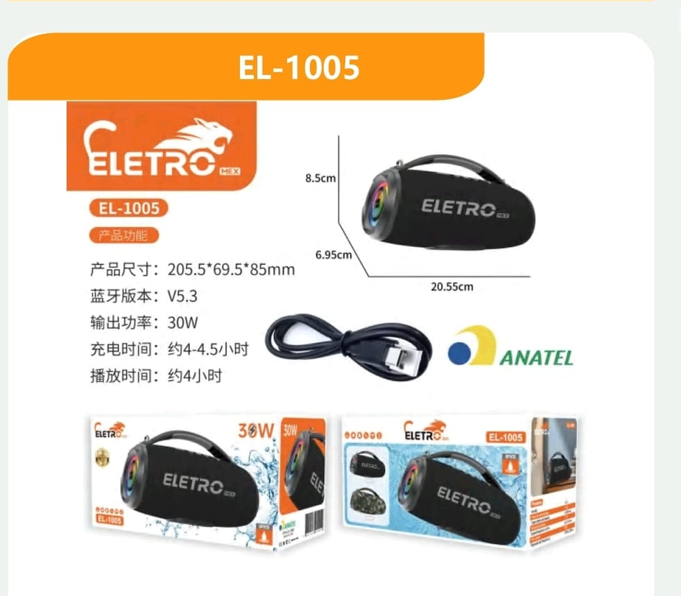 CAIXA DE SOM ELETRO 30W 