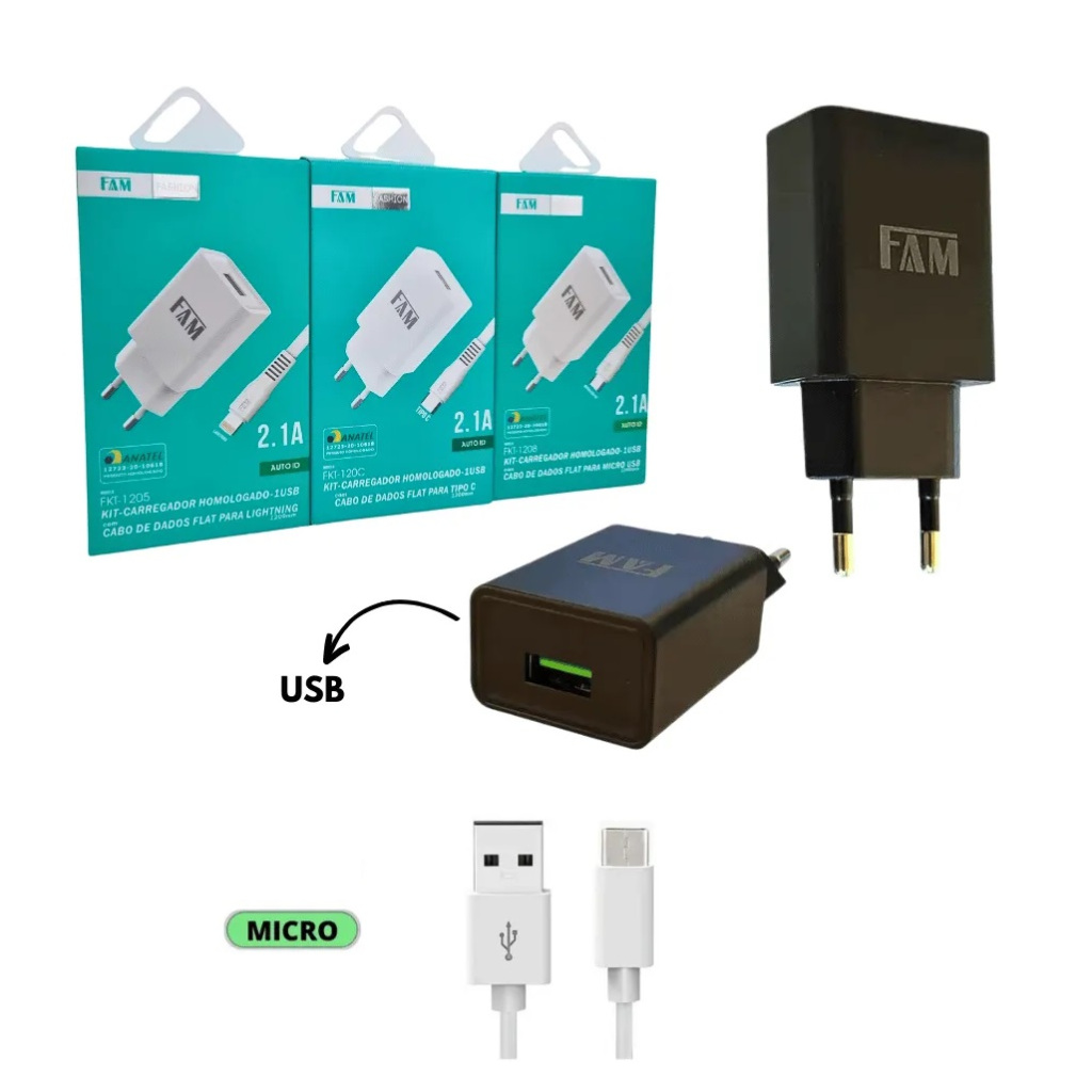 KIT CARREGADOR 2.1 V8 FAM 