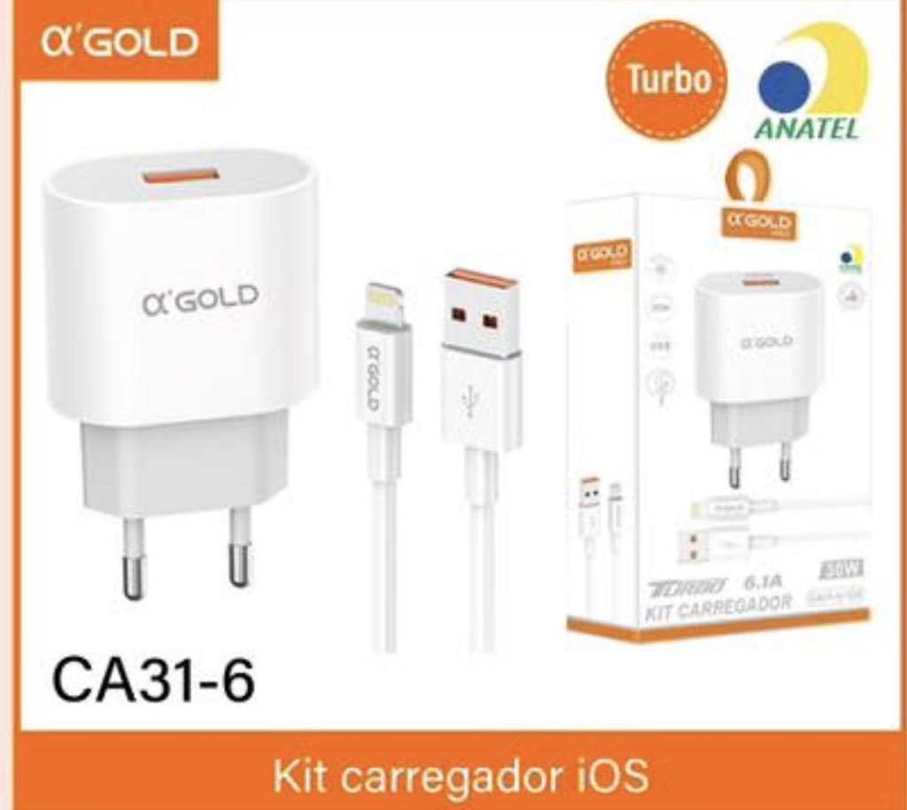 KIT CARREGADOR IOS 