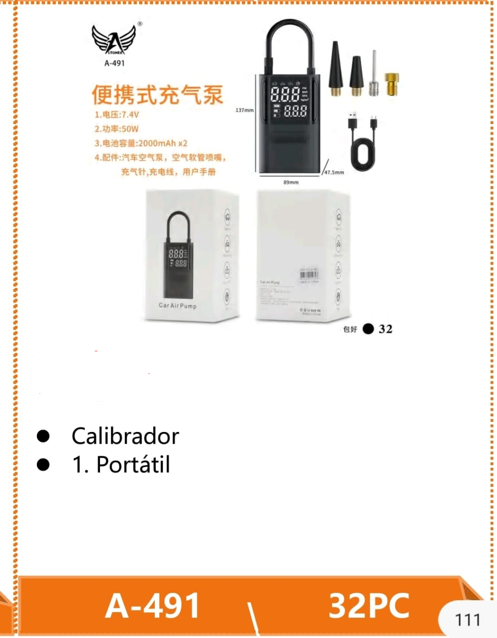 CALIBRADOR PORTATIL 50W ALTOMEX 
