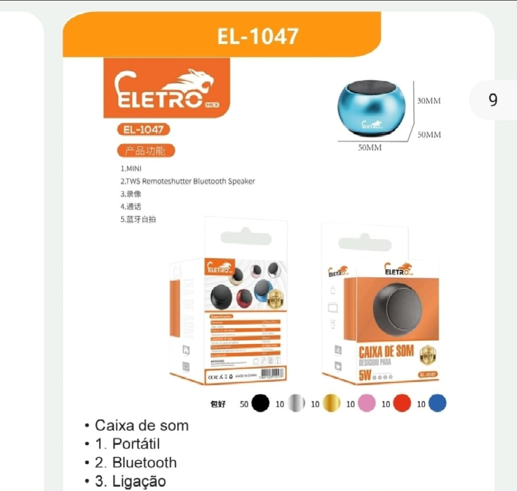 MINI CAIXA DE SOM BLUETOOTH 
