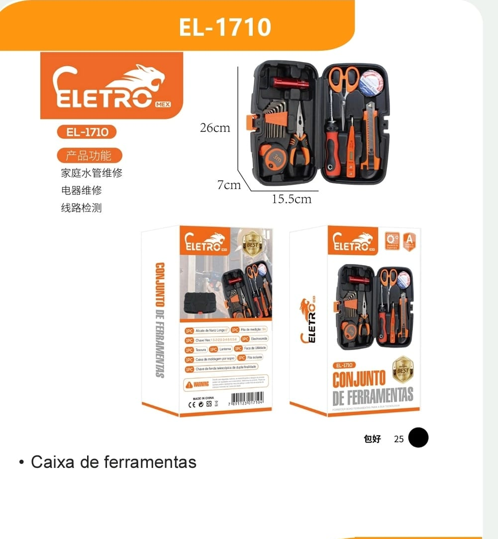 CAIXA DE FERRAMENTAS ELETRO 