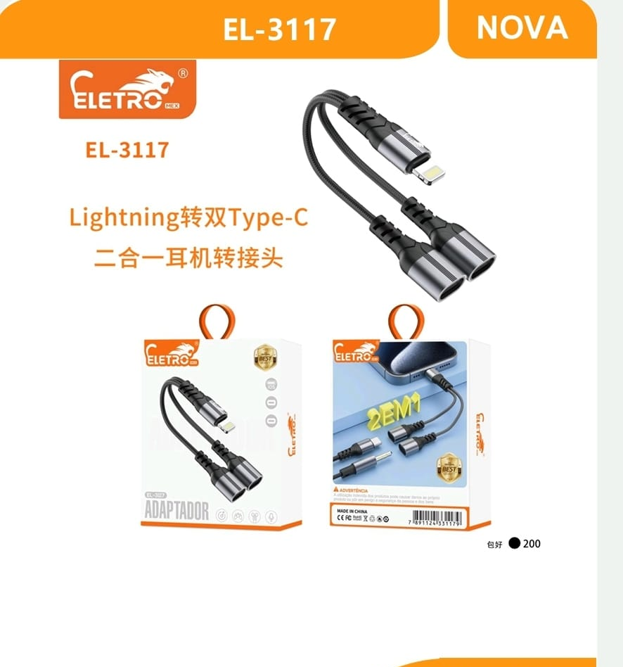 ADAPTADOR IPHONE TIPO-C TIPO-C ELETRO