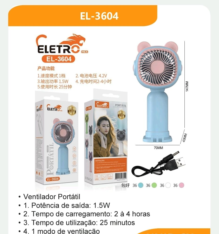VENTILADOR PORTATIL ELETRO