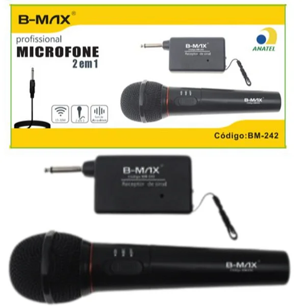 MICROFONE PROFISSIONAL 2EM1 B-MAX 