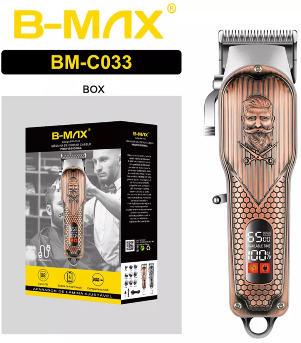 MAQUINA DE CORTAR CABELO RPOFISSIONAL B-MAX