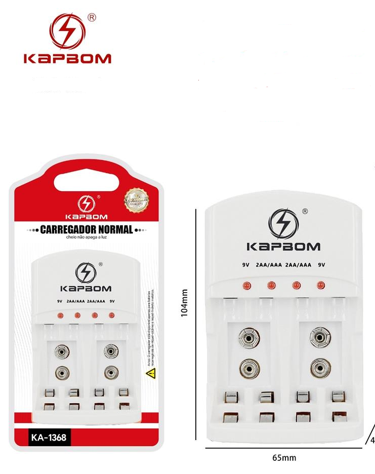 CARREGADOR DE PILHA KAPBOM