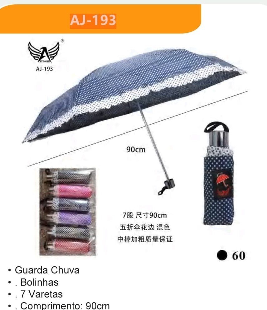 GUARDA CHUVA DE BOLINHAS ALTOMEX