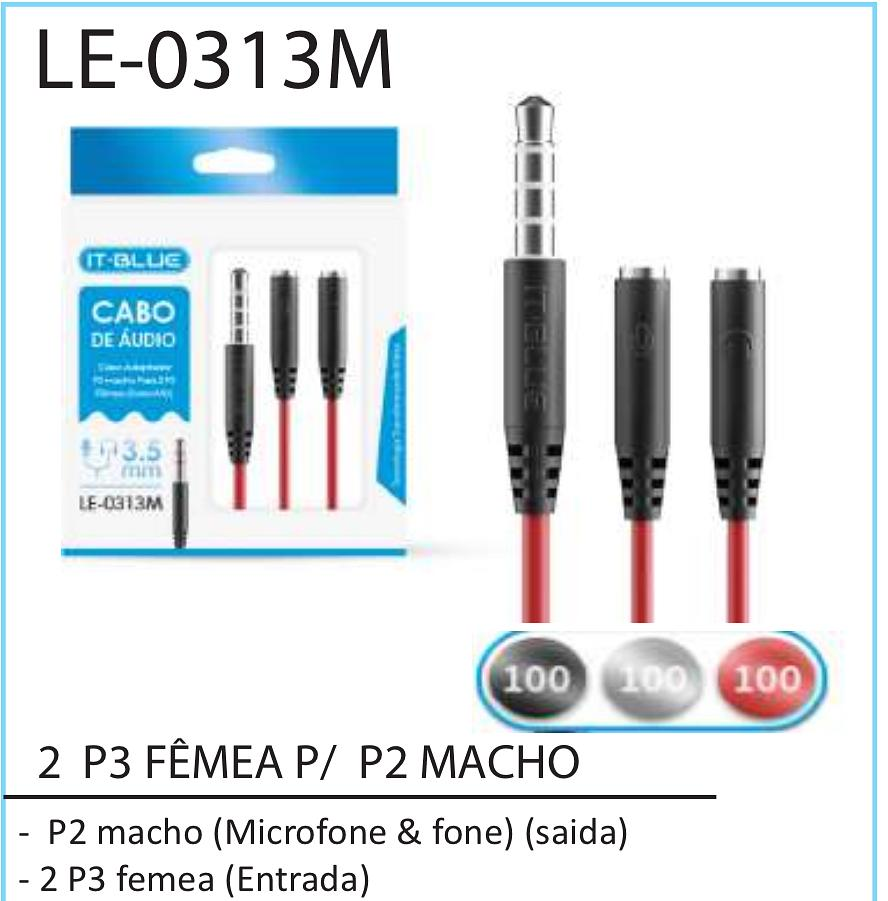 CABO DE ÁUDIO IT-BLUE 