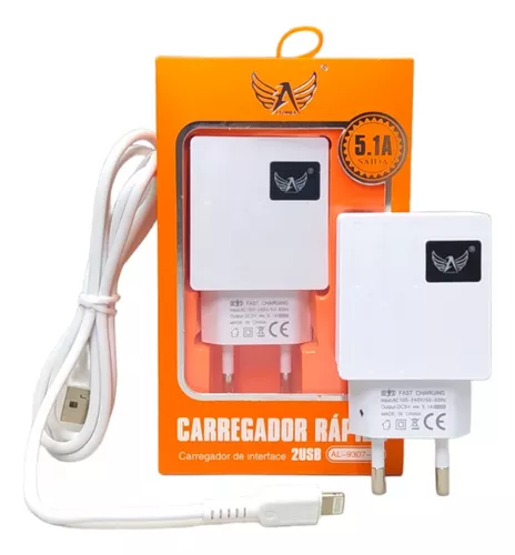 CARREGADOR RÁPIDO IPHONE 2 USB 5.1A ALTOMEX