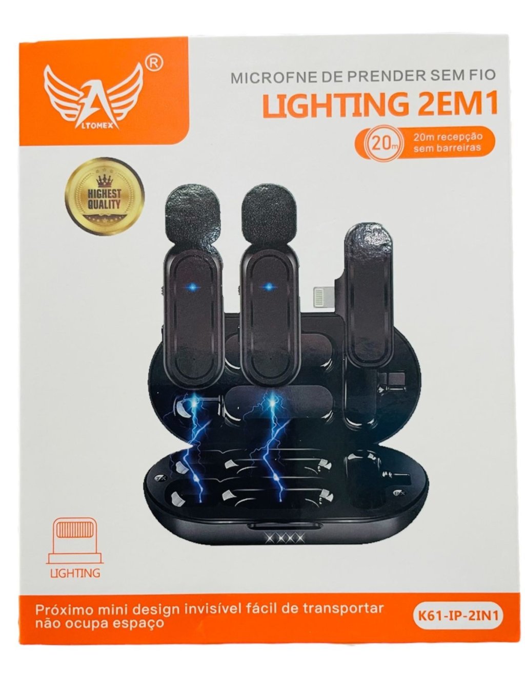 MICROFONE DE LAPELA IPHONE 2EM1 ALTOMEX