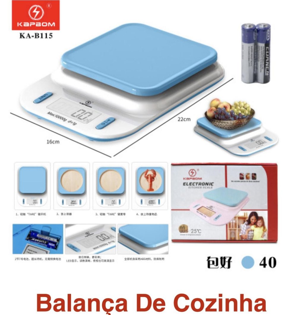 BALANÇA COZINHA 10KG KAPBOM