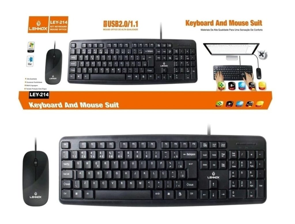 KIT TECLADO+MOUSE KEYBOARD LEHMOX 