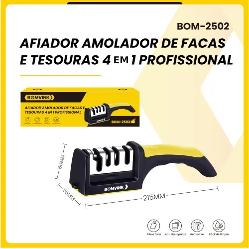AMOLADOR DE FACAS E TESOURAS 4EM1 BOMVINK
