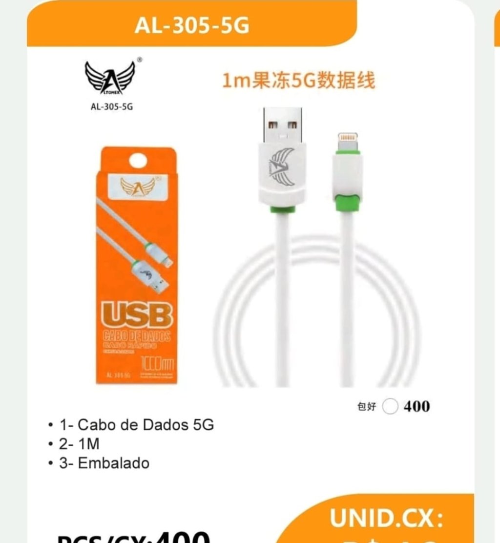 CABO USB LIGHTNING ALTOMEX