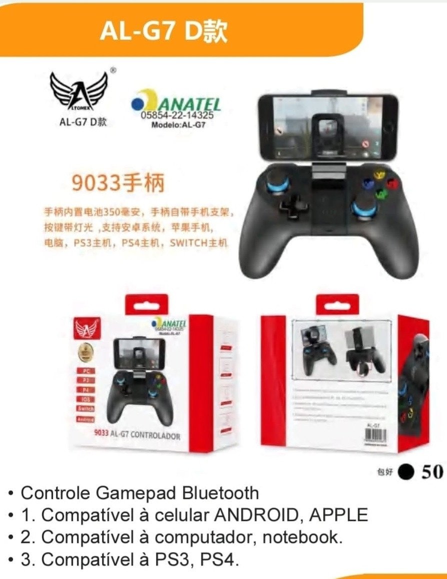 CONTROLE GAMEPAD BLUETOOTH ALTOMEX