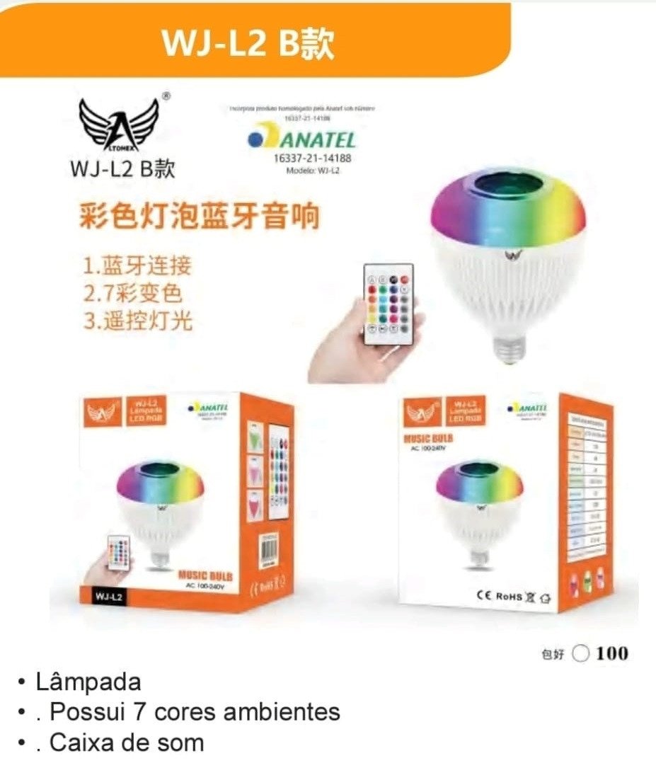 LÂMPADA MUSIC BULB PARTY BALL ALTOMEX