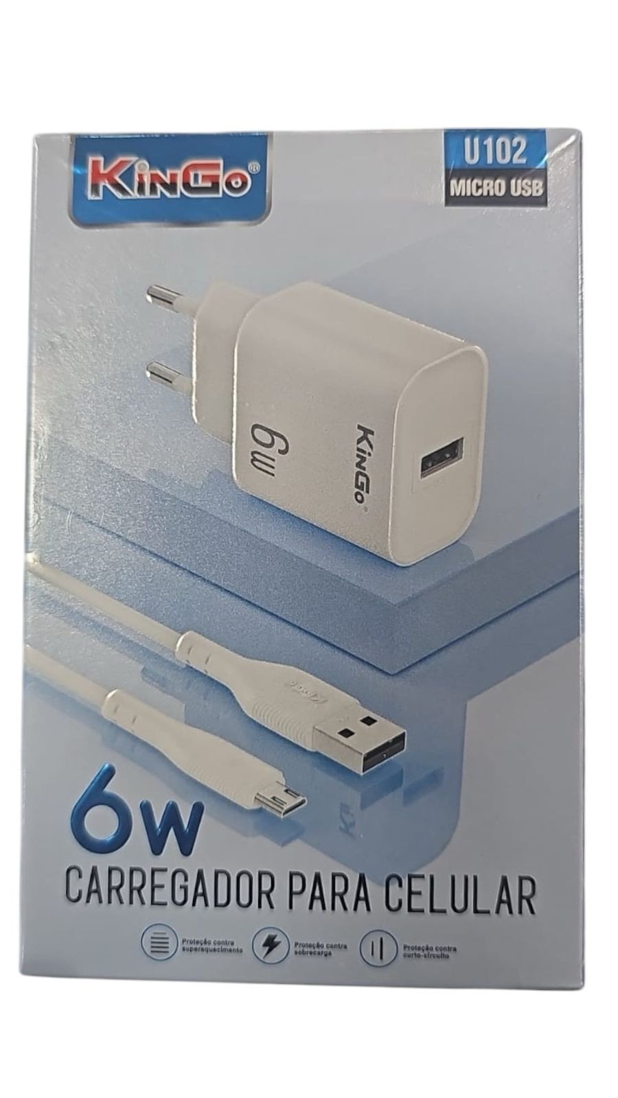 CARREGADOR MICRO USB 6W KINGO 