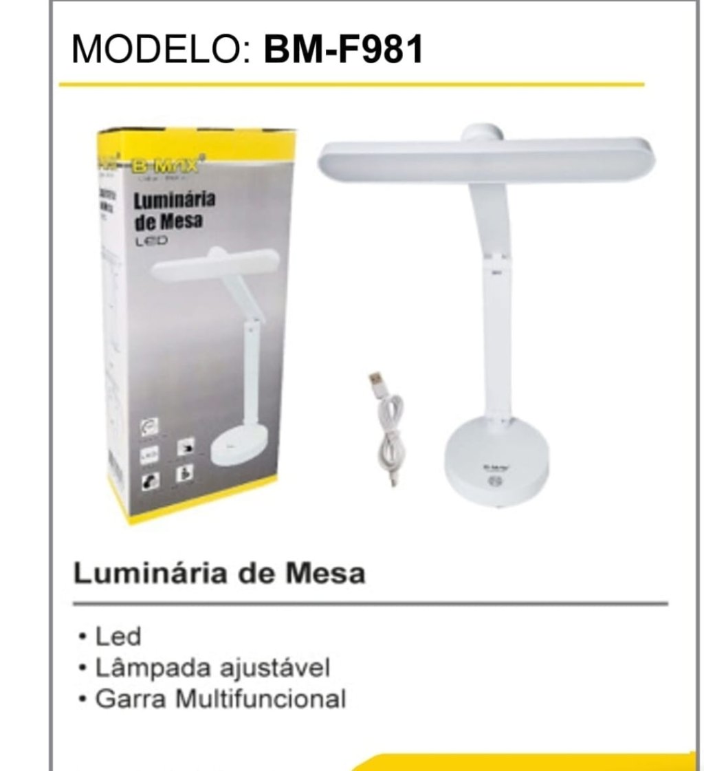 LUMINÁRIA DE MESA B-MAX