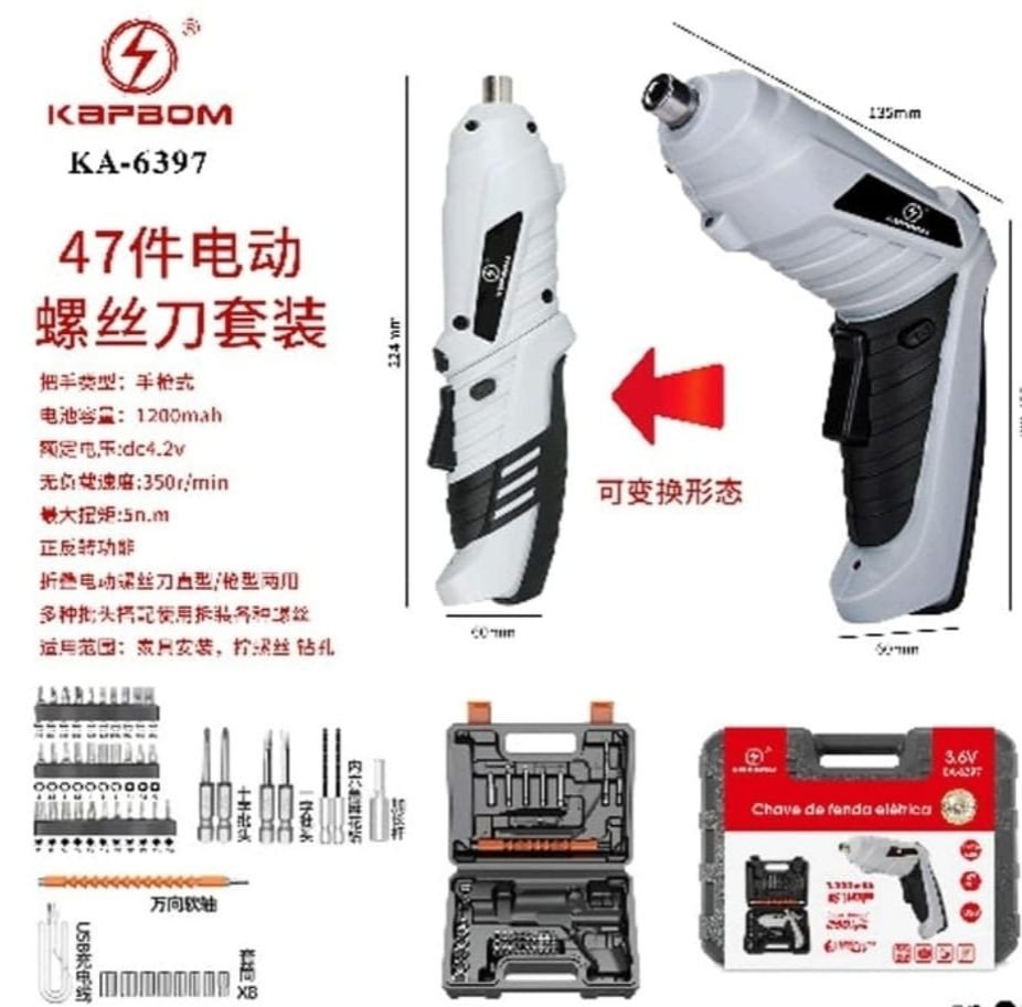 CHAVE DE FENDA ELÉTRICA DOBRÁVEL KAPBOM