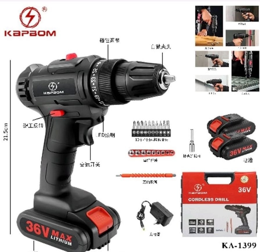 PARAFUSADEIRA A BATERIA DUPLA KAPBOM