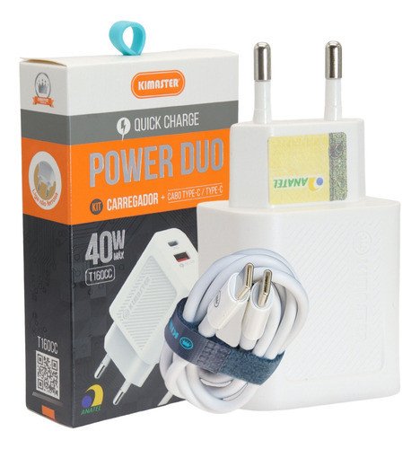 CARREGADOR KIMASTER TIPO C USB-C