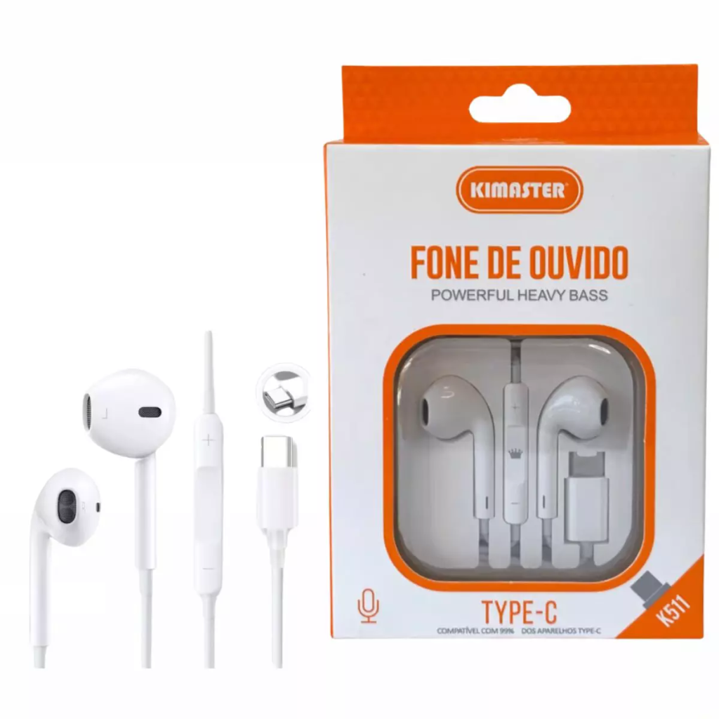 FONE DE OUVIDO KIMASTER TYPE C POWERFUL