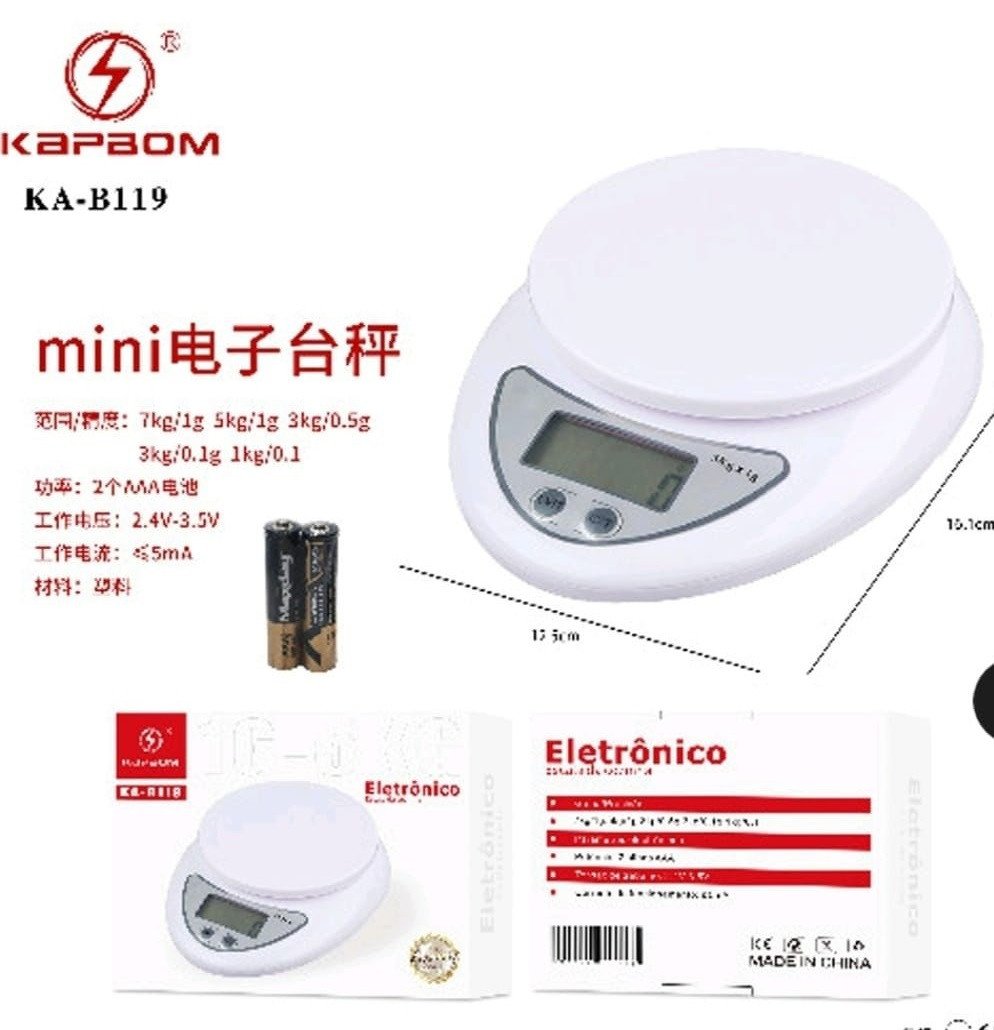 BALANÇA DIGITAL COZINHA 10KG KAPBOM 