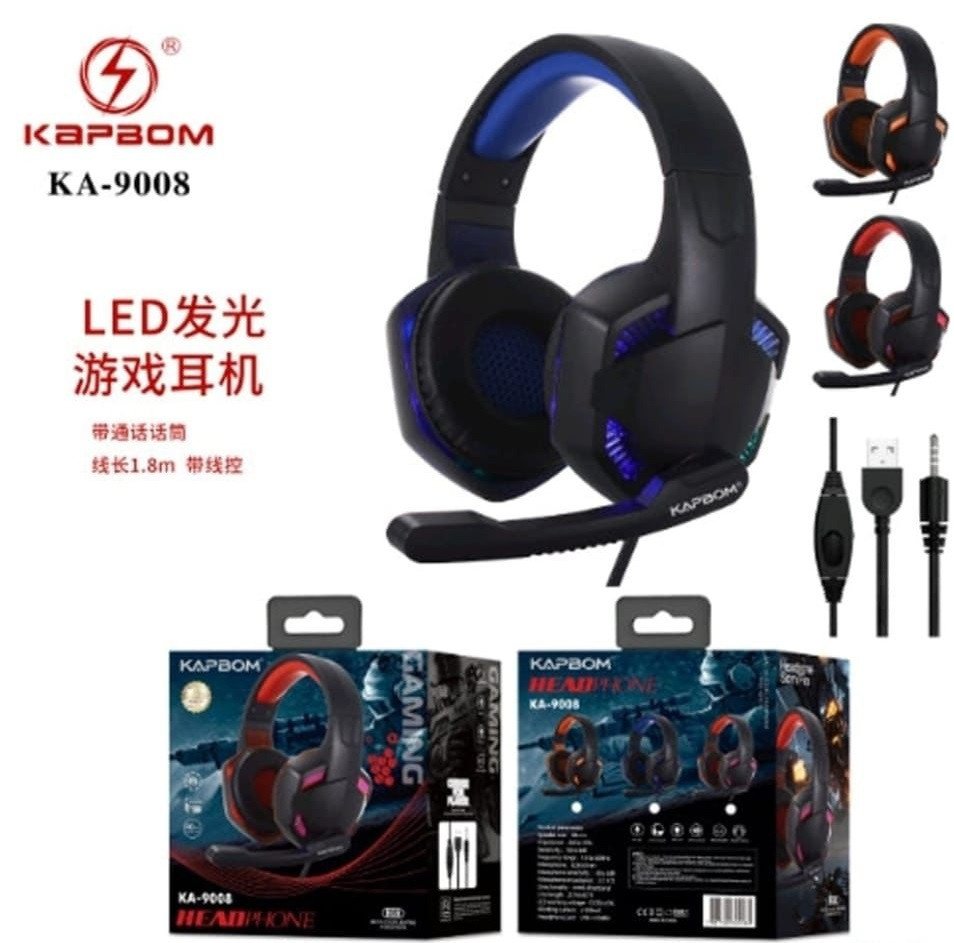 HEADPHONE GAME COM LED KAPBOM 