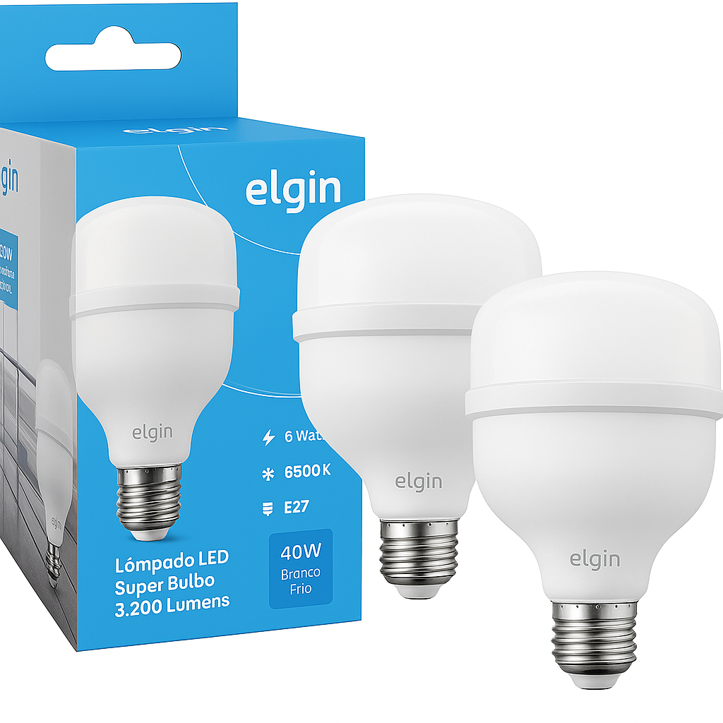 LÂMPADA DE LED SUPER BULDO 3.200 LUMENS 40W ELGIN