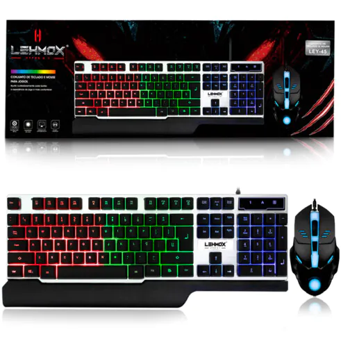 KIT TECLADO + MOUSE GAMER LEHMOX 