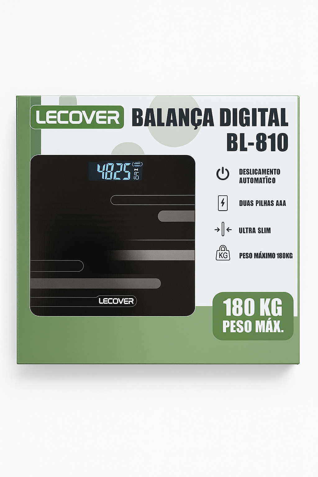 BALANÇA DIGITAL CORPORAL 180KG LECOVER