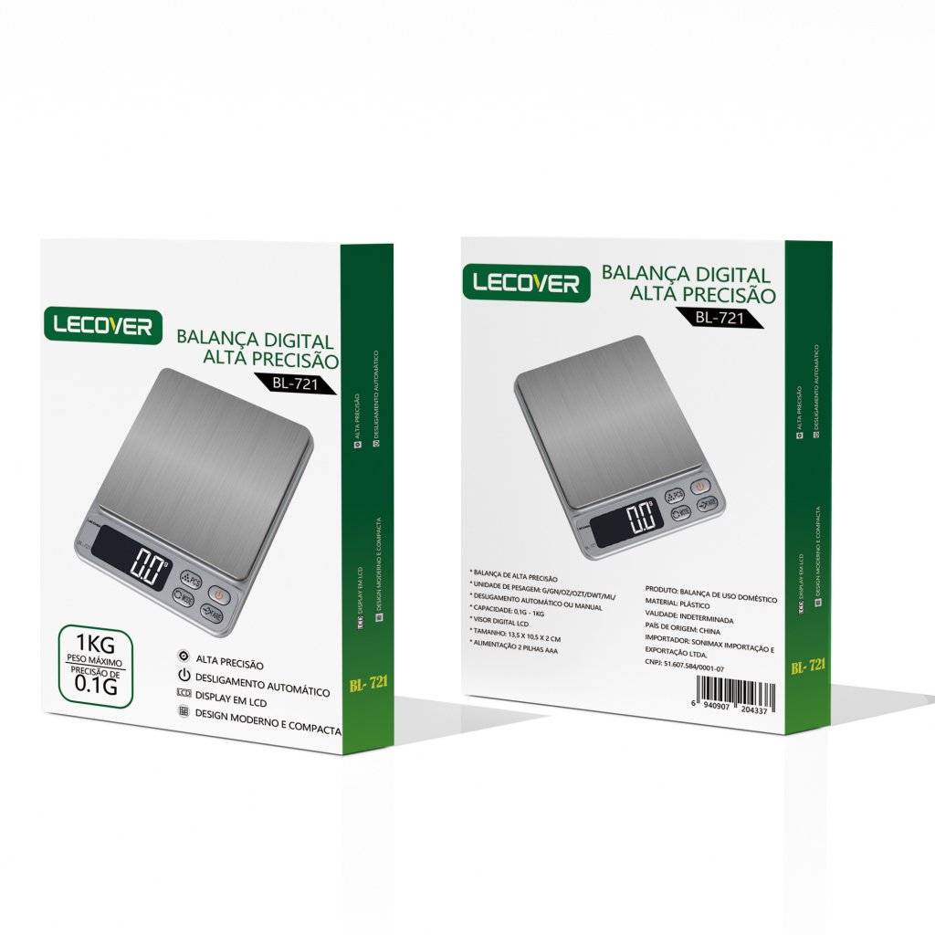 BALANÇA DIGITAL ALTA PRECISÃO 1KG LECOVER