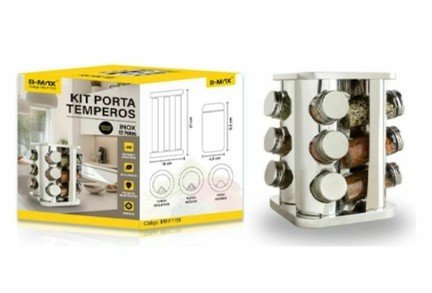 KIT DE PORTA TEMPEROS 12 POTES B-MAX