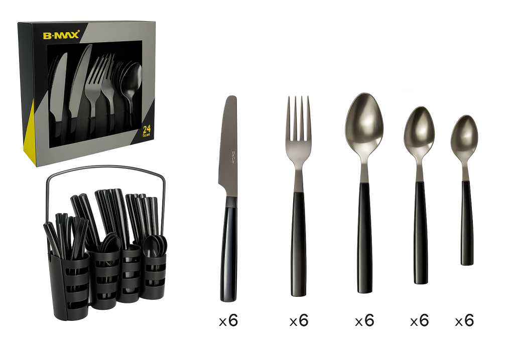 KIT DE TALHERES 24 PEÇAS B-MAX