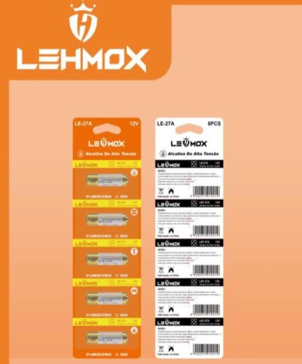 CARTELA PILHA 27A LEHMOX