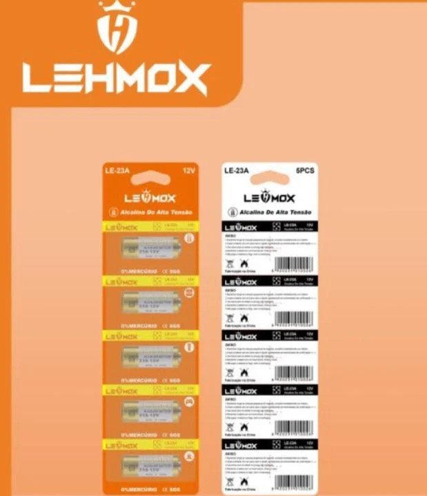 CARTELA PILHA 23A LEHMOX