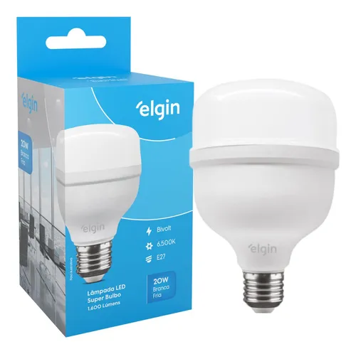 LÂMPADA BULBO LED T 20W BIVOLT 6500K LD ELGIN