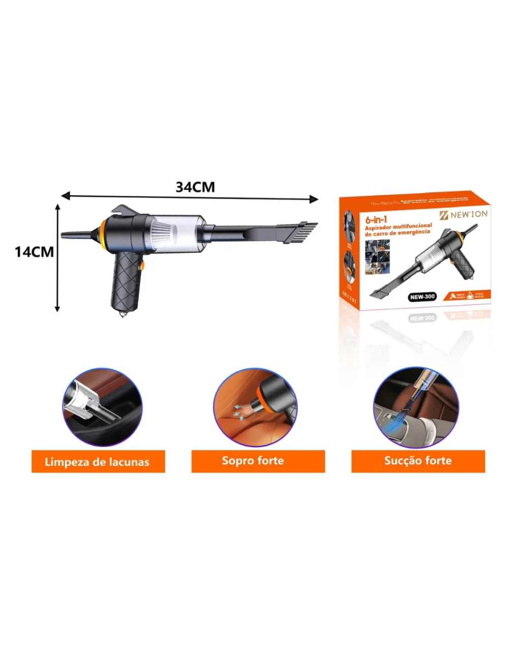 ASPIRADOR MULTIFUNCIONAL PORTÁTIL 