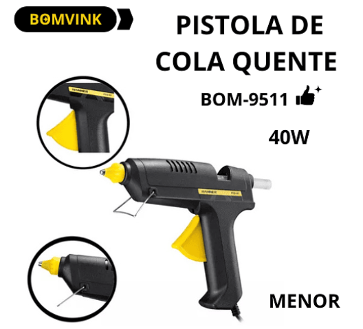 PISTOLA DE COLA QUENTE BOMVINK