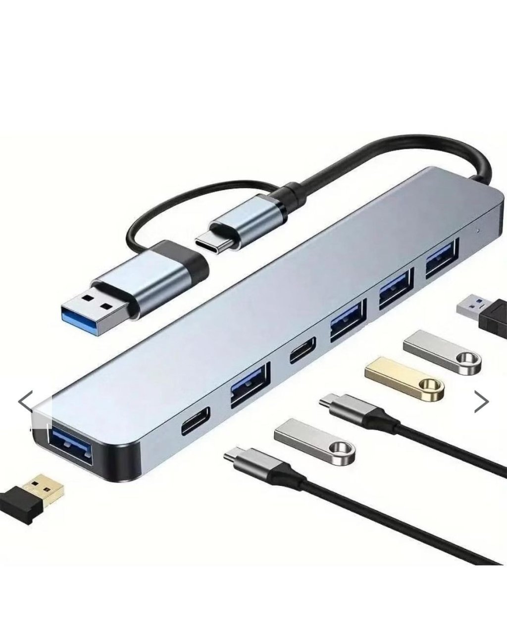 HUB USB-C E USB-A 3.0 ADAPTADOR 7 EM 1