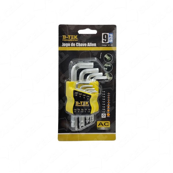 JOGO DE CHAVE ALLEN 9 PEÇAS B-TEK