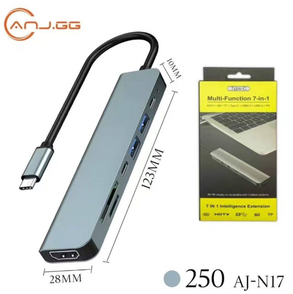 ADAPTADOR MULTIFUNCIONAL TIPO C 7 EM 1 HUB 3.0