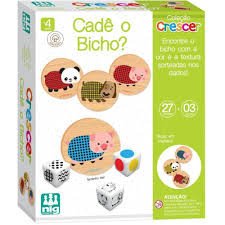 BRINQUEDO EDUCATIVO CADÊ O BICHO EM MADEIRA 27 PEÇAS - NIG