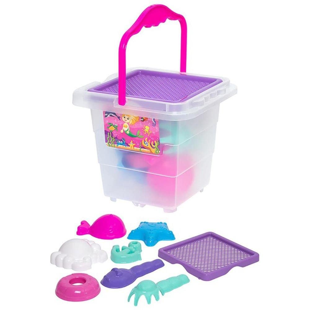 BALDINHO DE PRAIA MENINA COM MOLDES E PÁ - MERCO TOYS