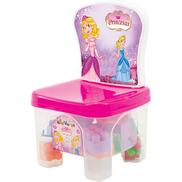 BRINQUEDO PARA MONTAR KIDVERTE PRINCESAS 28 BLOCOS - BIG STAR