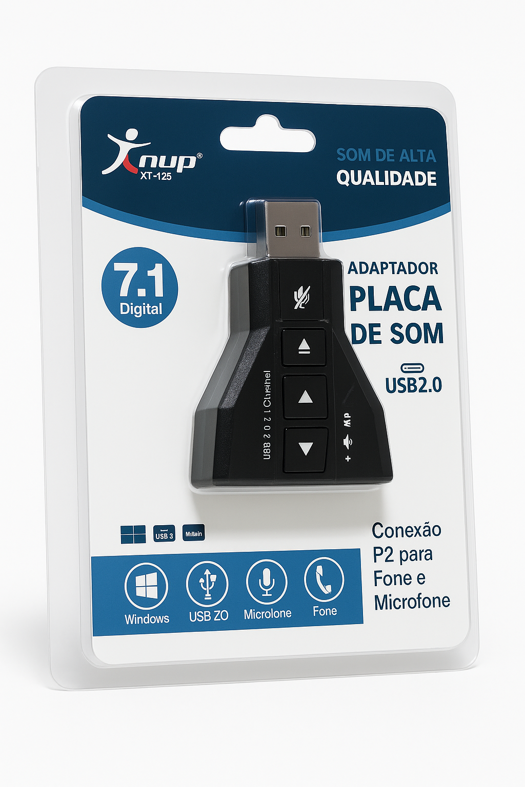 ADAPTADOR PLACA DE SOM USB KNUP