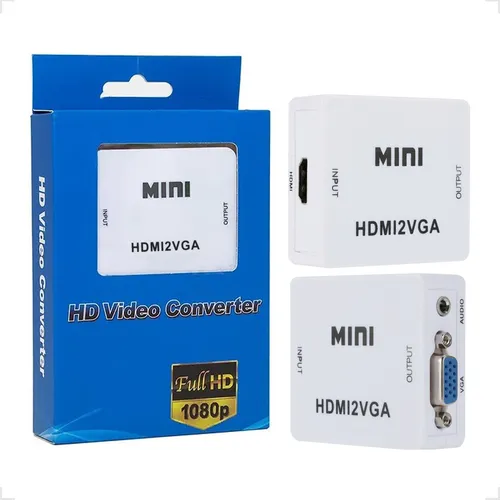 CONVERSOR DE HDMI PARA VGA COM SAÍDA DE ÁUDIO 
