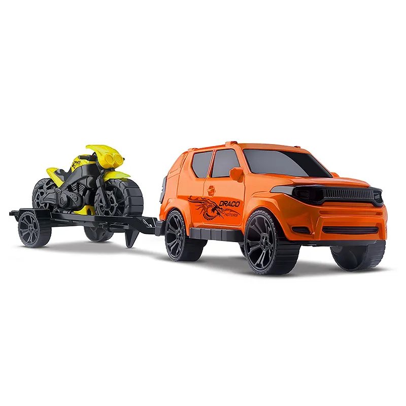 CARRINHO JEEP DRACO COM COM MOTO SORTIDO - ORANGE TOYS